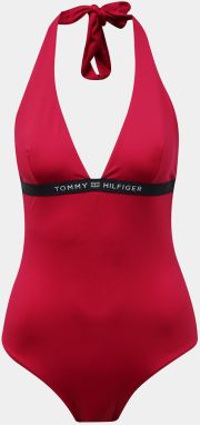 Tommy Hilfiger fuchsiové jednodielne plavky One Piece Halter