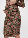 Kaki tehotenské vzorované púzdrové šaty Mama.licious Charo galéria
