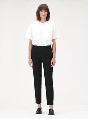 Nohavice slim ankle pants Čierna galéria