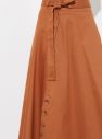 Hnedá midi sukňa s gombíkmi Trendyol galéria