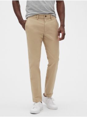 Nohavice essential khakis in skinny fit with GapFlex Béžová