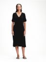 Šaty three-quarter sleeve midi dress Čierna galéria