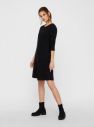 Čierne svetrové šaty s dlhým rukávom VERO MODA Nancy galéria