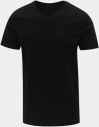 Balenie dvoch čiernych basic tričiek s véčkovým výstrihom Jack & Jones galéria