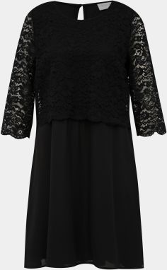 Čierne šaty s krajkou VILA Lovia