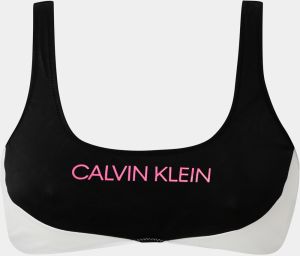 Bielo-čierny horný diel plaviek Calvin Klein Underwear