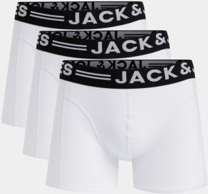 Súprava troch boxeriek v bielej farbe Jack & Jones Sense galéria