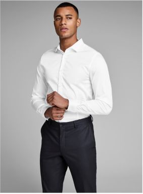 Biela slim fit košeľa Jack & Jones Parma