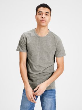 Sivé basic tričko s krátkym rukávom Jack & Jones Basic