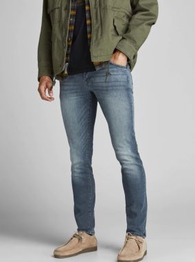 Modré skinny fit rifle Jack & Jones Glenn