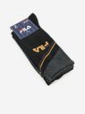 Sada dvoch párov pánskych vzorovaných ponožiek v šedo-čiernej farbe FILA galéria