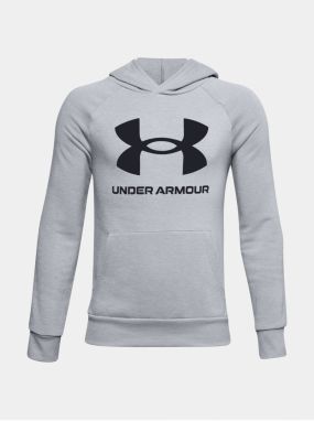 Šedá mikina Under Armour RIVAL FLEECE HOODIE