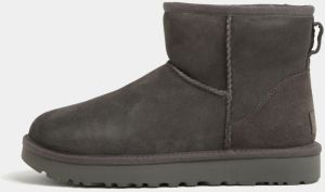 Tmavosivé zimné vodoodolné semišové čižmy UGG Classic Mini II