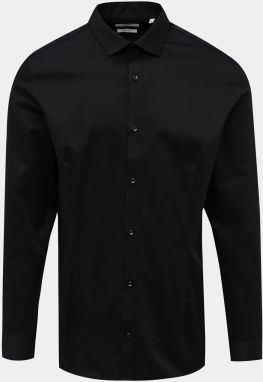 Čierna slim fit košeľa Jack & Jones Parma