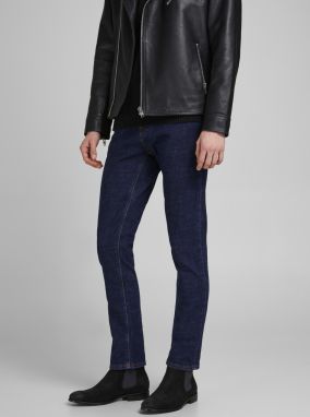 Tmavomodré slim fit rifle Jack & Jones Glenn