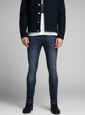 Tmavomodré skinny rifle Jack & Jones Liam