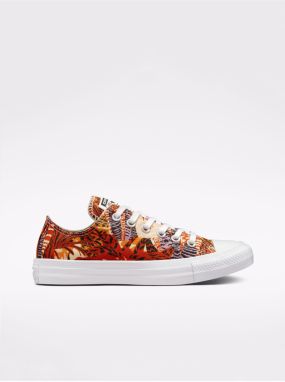 Oranžové dámske vzorované tenisky Converse Chuck Taylor Tropical