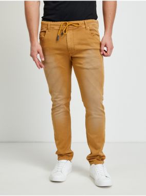 Svetlohnedé pánske slim fit rifle Diesel Krooley