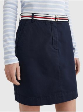 Tmavomodrá dámska sukňa Tommy Hilfiger