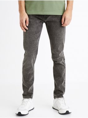 Slim fit pre mužov Celio - tmavosivá