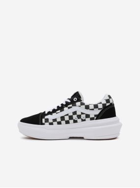 Bielo-čierne kockované tenisky so semišovými detailmi VANS UA Old Skool Overt