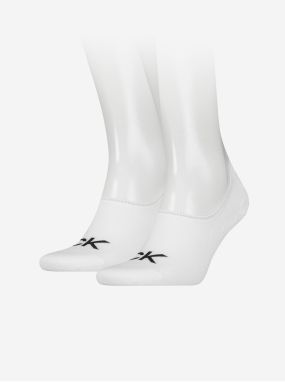 Sada dvoch párov pánskych ponožiek v bielej farbe Calvin Klein