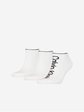 Sada troch párov pánskych ponožiek v bielej farbe Calvin Klein