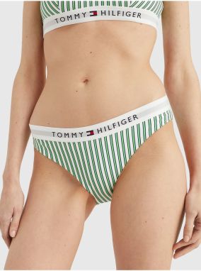 Zelený dámsky pruhovaný spodný diel plaviek Tommy Hilfiger Underwear