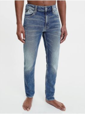 Modré pánske slim fit rifle Calvin Klein