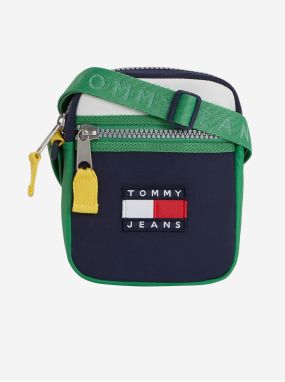 Zeleno-modrá pánska taška cez rameno Tommy Jeans Heritage