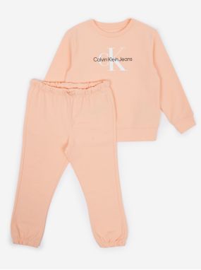 Marhuľová detská tepláková súprava Calvin Klein Jeans