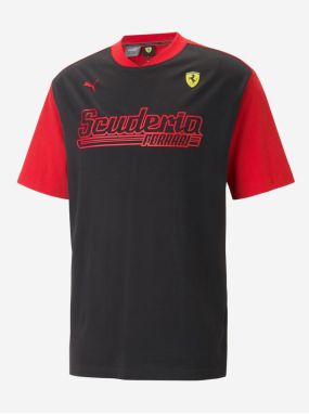 Červeno-čierne pánske tričko Puma Ferrari Race Statement