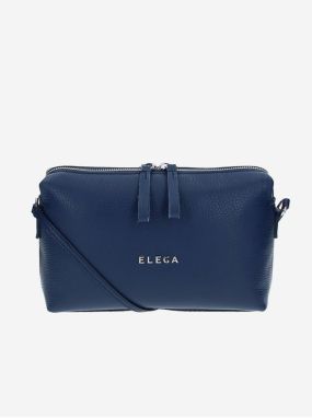 Tmavomodrá dámska kožená crossbody kabelka ELEGA Hill