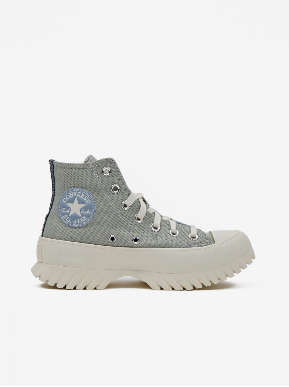 Svetlozelené dámske členkové tenisky na platforme Converse Chuck Taylor All Star Lugged 2.0