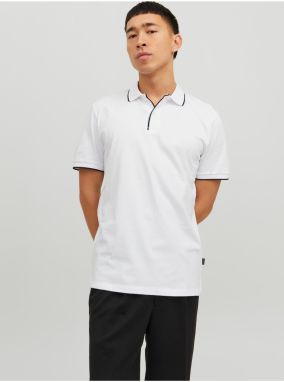 Biele pánske polo tričko Jack & Jones La Porter