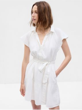 Biele dámske košeľové šaty Gap