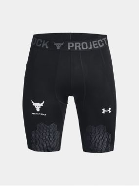 Čierne pánske kompresné šortky Under Armour UA Project Rock ArmourPrnt Lg Sts