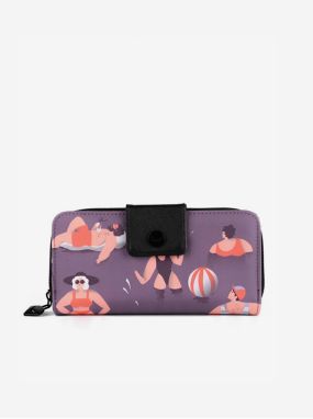 Fialová vzorovaná peňaženka VUCH Swimmers wallet