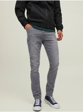 Šedé pánske slim fit džínsy Jack & Jones Glenn