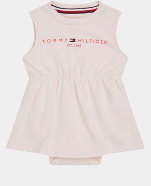 Svetloružové dievčenské šaty Tommy Hilfiger