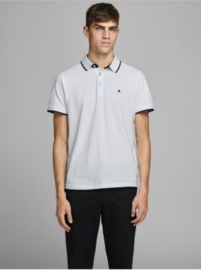 Biele pánske polo tričko Jack & Jones Paulos