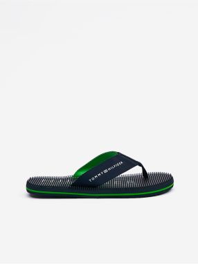 Tmavomodré pánske žabky Tommy Hilfiger Massage Footbed