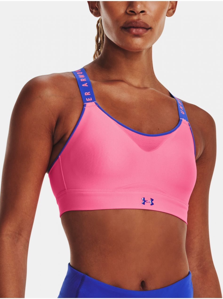 Modro-ružová dámska podprsenka Under Armour UA Infinity High Bra