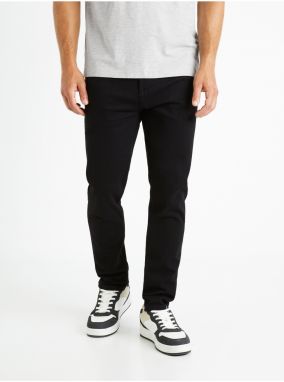 Čierne pánske slim fit džínsy Celio Foslim