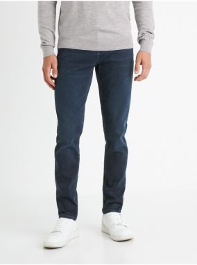 Tmavomodré pánske slim fit džínsy Celio Foslim