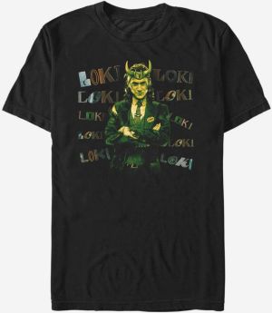 Čierne unisex tričko ZOOT.Fan Marvel Loki Chaotic