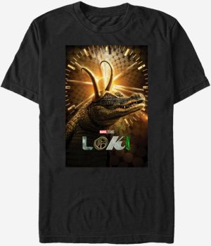 Čierne unisex tričko ZOOT.Fan Marvel Alligator Loki Poster