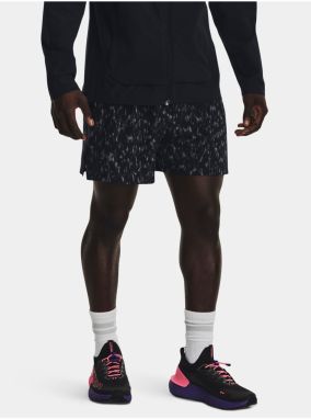 Čierne pánske vzorované športové kraťasy Under Armour LAUNCH ELITE 5'' PRT SHORT