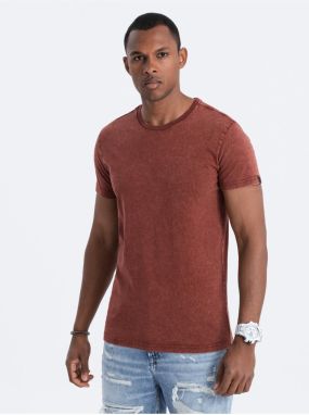 Červené pánske basic tričko Ombre Clothing