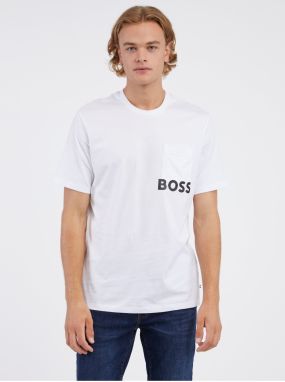 Biele pánske tričko BOSS